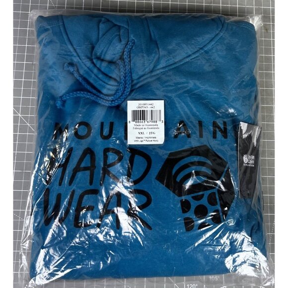 Mountain Hardwear Mens XXL Logo Pullover Hoodie Blue NWT - Picture 8 of 8